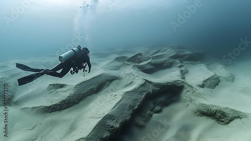Exploring the Underwater Sand Dunes: A Diver's Journey into a Submerged World