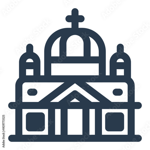 Historic Basilica with Domes and Cross