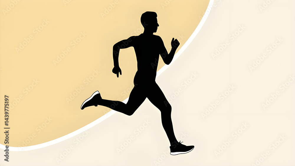 vector of a man running