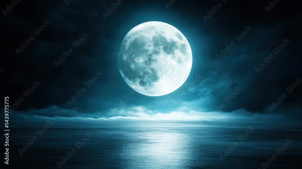 This image captures the illuminating glow of the moon reflected on tranquil waters, creating a serene and calming visual experience for the viewer. This image captures the illuminating glow of the moon reflected on tranquil waters, creating a serene and calming visual experience for the viewer.
