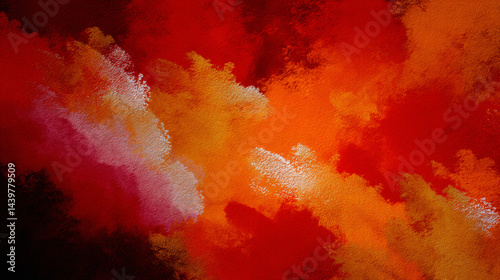 Obraz na płótnie Dreamy blend of warm orange, red, and coral tones in abstract texture. w salonie