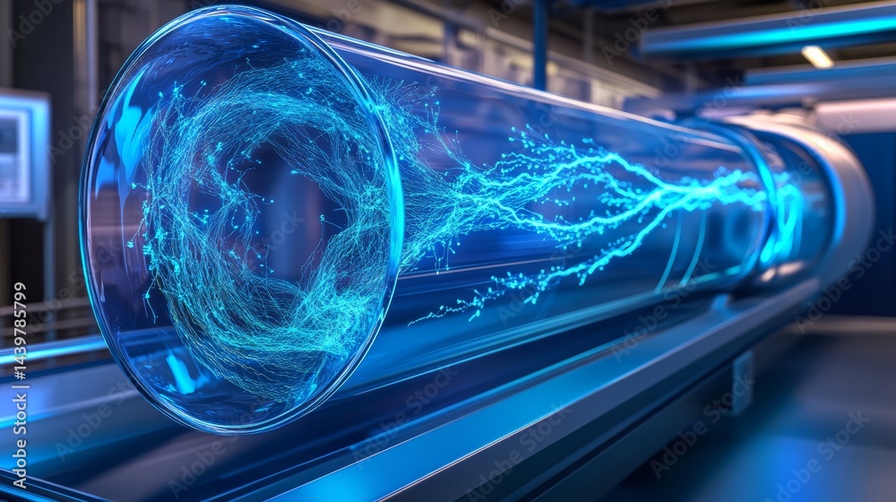 Simulating lightning paths in an air chamber to illustrate creative tech and science