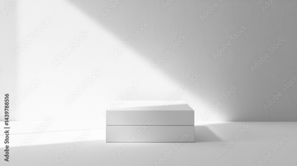 Obraz premium Minimalist white podium