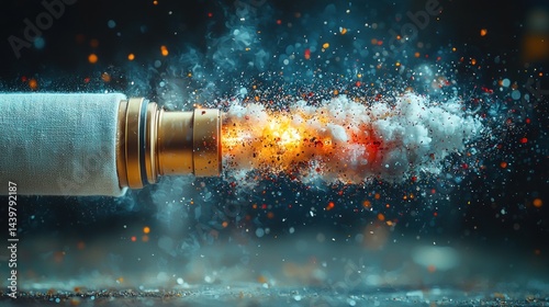 Explosive Energy: A Dramatic Burst of Color and Power