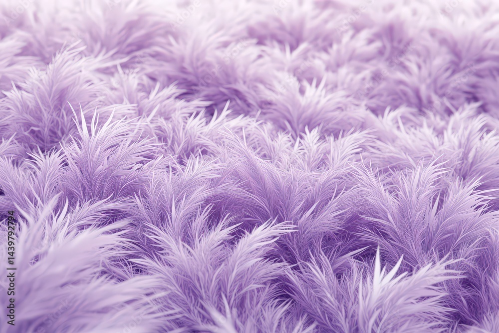 Obraz premium Close-up view of a textured purple feather field.