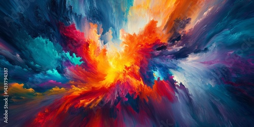 Wallpaper Mural Abstract Colorful Explosion of Emotions Torontodigital.ca