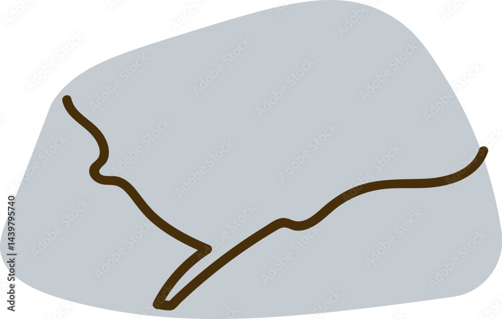 Simple Rock Minimalist Line Art Simple Rock Minimalist Line Art