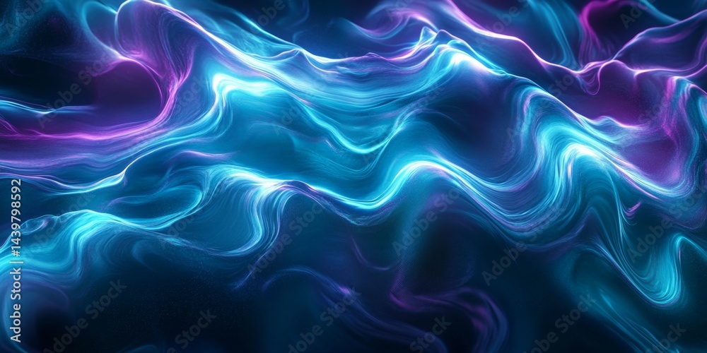 Obraz premium Abstract Neon Fluid Wave Design