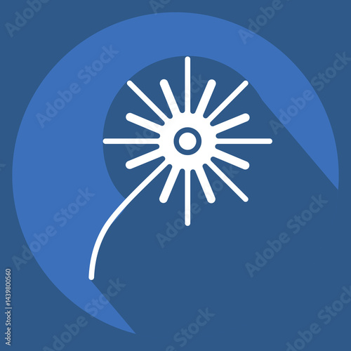 Icon Fire Works. related to Light symbol. long shadow style. design editable