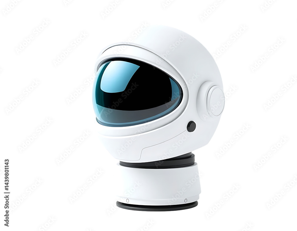 3D Render of a Futuristic Astronaut Helmet on a Transparent Background 3D Render of a Futuristic Astronaut Helmet on a Transparent Background
