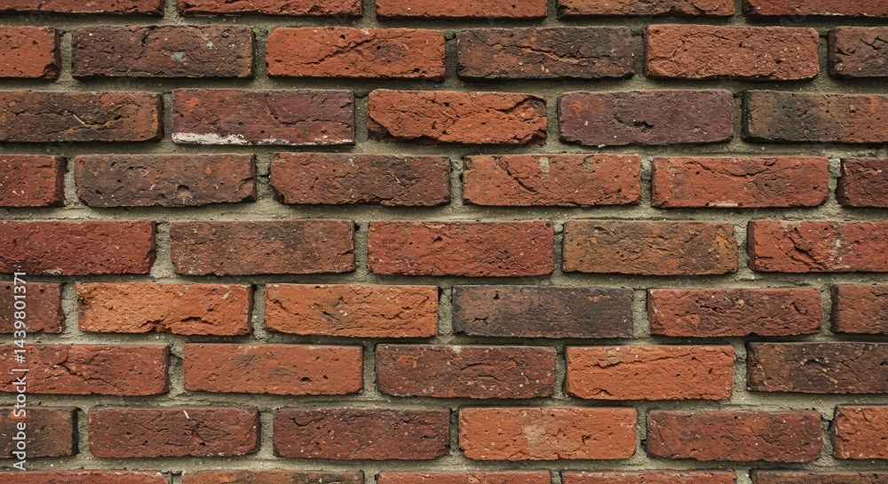 Obraz premium Rustic Red Brick Wall Texture High-Resolution Background Image for Design Projects