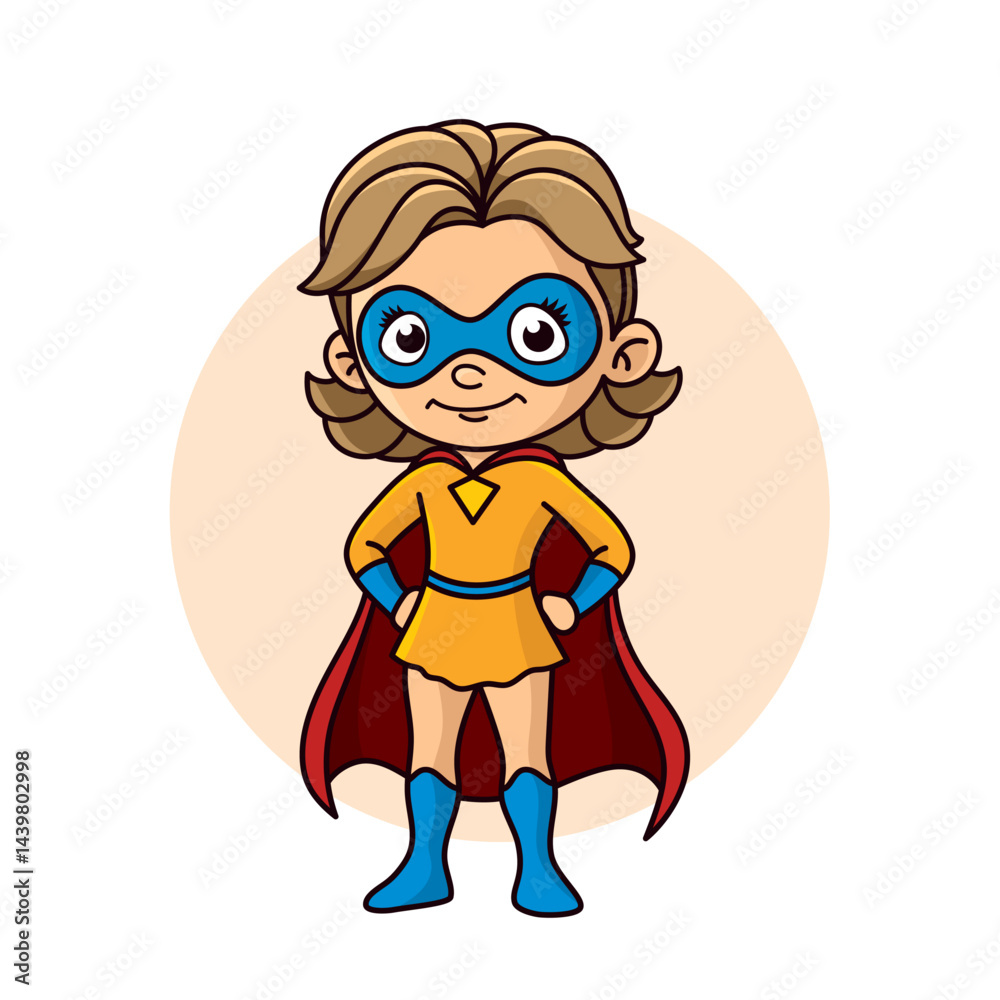 Superhero child cartoon character Vector illustration design Superhero child cartoon character Vector illustration design