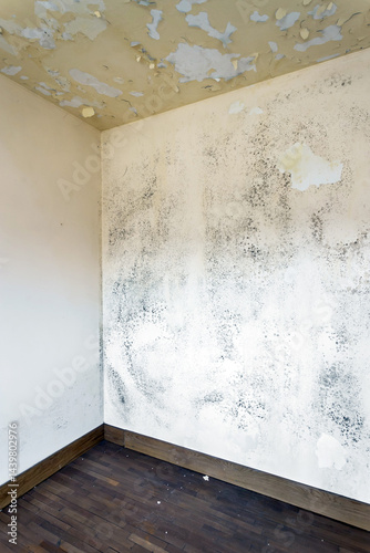 Moss and Mold spots on the ceiling on wall