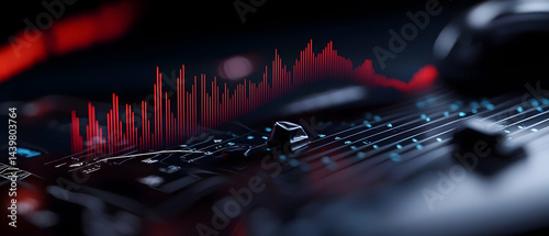 Audio Visualization on DJ Equipment photo