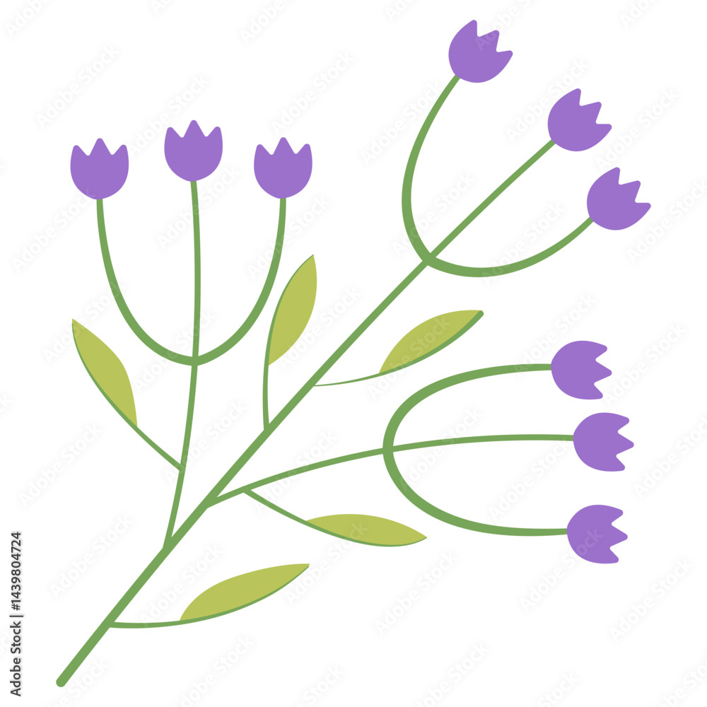 Naklejka premium spring flowers isolated illustration
