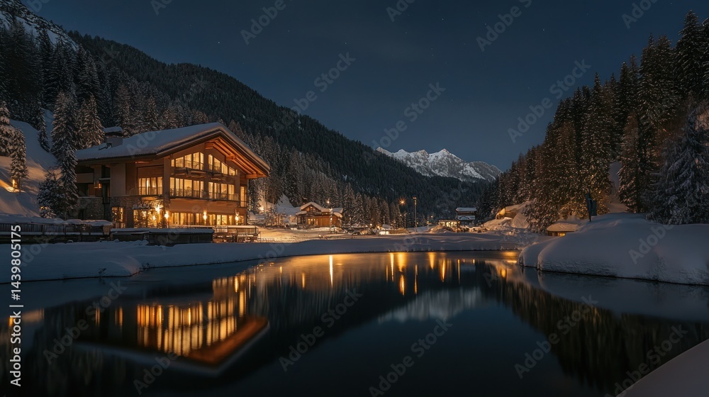 Fototapeta premium Winter Wonderland at Night