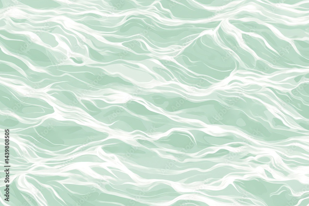 Obraz premium Abstract illustration of flowing, pale green water.