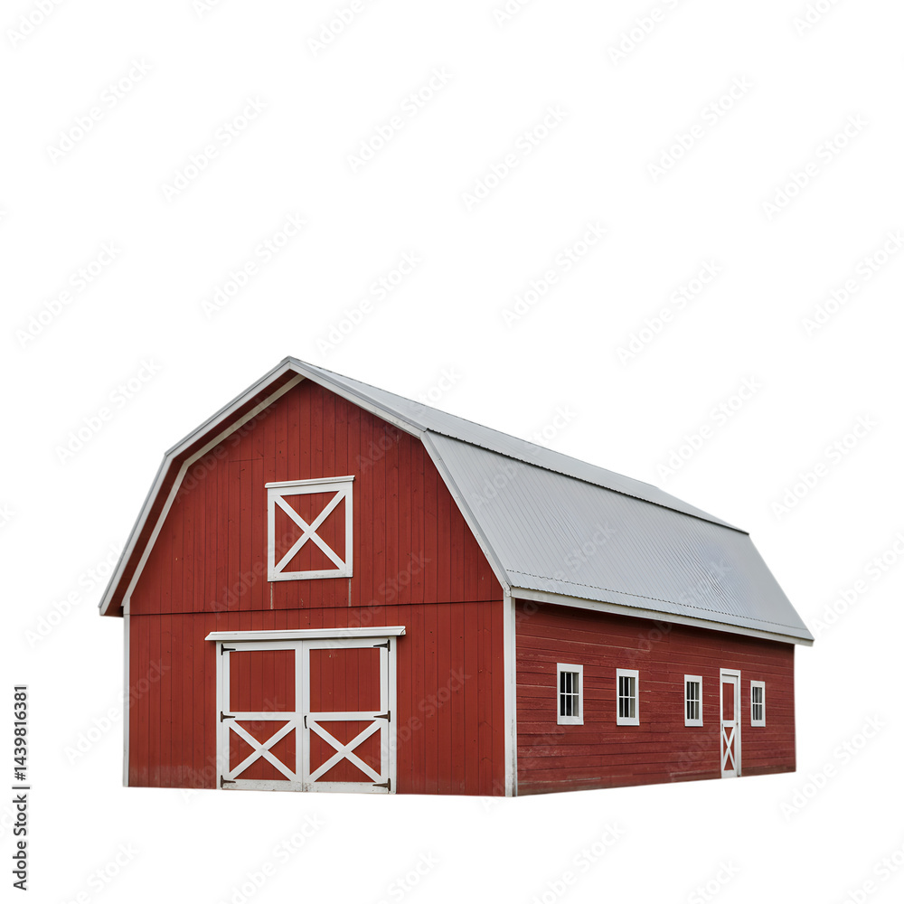 Classic red barn in rural simplicity Classic red barn in rural simplicity