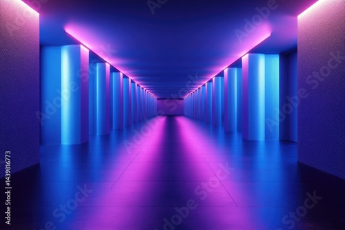 Neon tunnel perspective