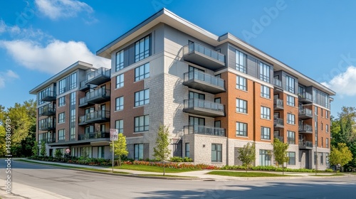 modern apartment building - real estate exterior