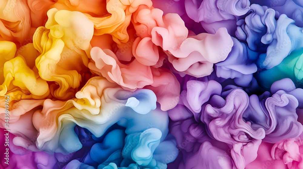 Fototapeta premium Colorful Swirls of Fluid Abstract Art with Vibrant Tones and Unique Patterns in Motion