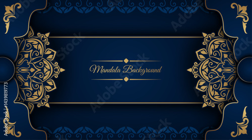 Luxury background with golden mandala ornament