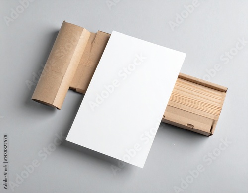 Natural Materials and Simple Stationery Mockup