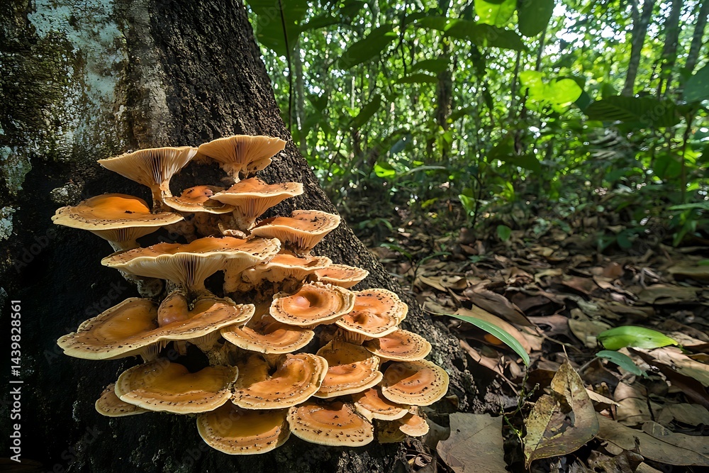 Fototapeta premium mushrooms on the tree