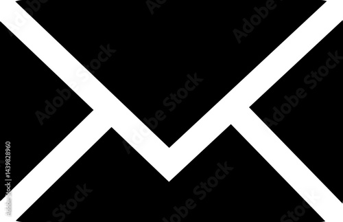 Mail envelope icon in linear style isolated on transparent background. Email closed inbox vector editable stroke. E-mail icon, sign of an incoming unopened send message for app and web.