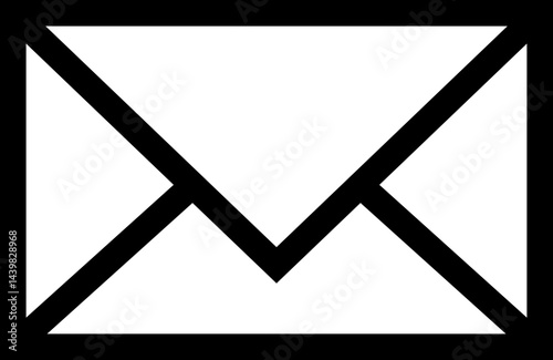 Mail envelope icon in linear style isolated on transparent background. Email closed inbox vector editable stroke. E-mail icon, sign of an incoming unopened send message for app and web.