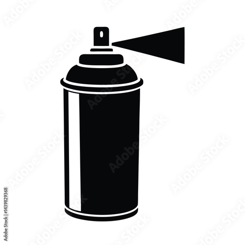 Spray Can Silhouette Vector Icon Minimalist Street Art Design