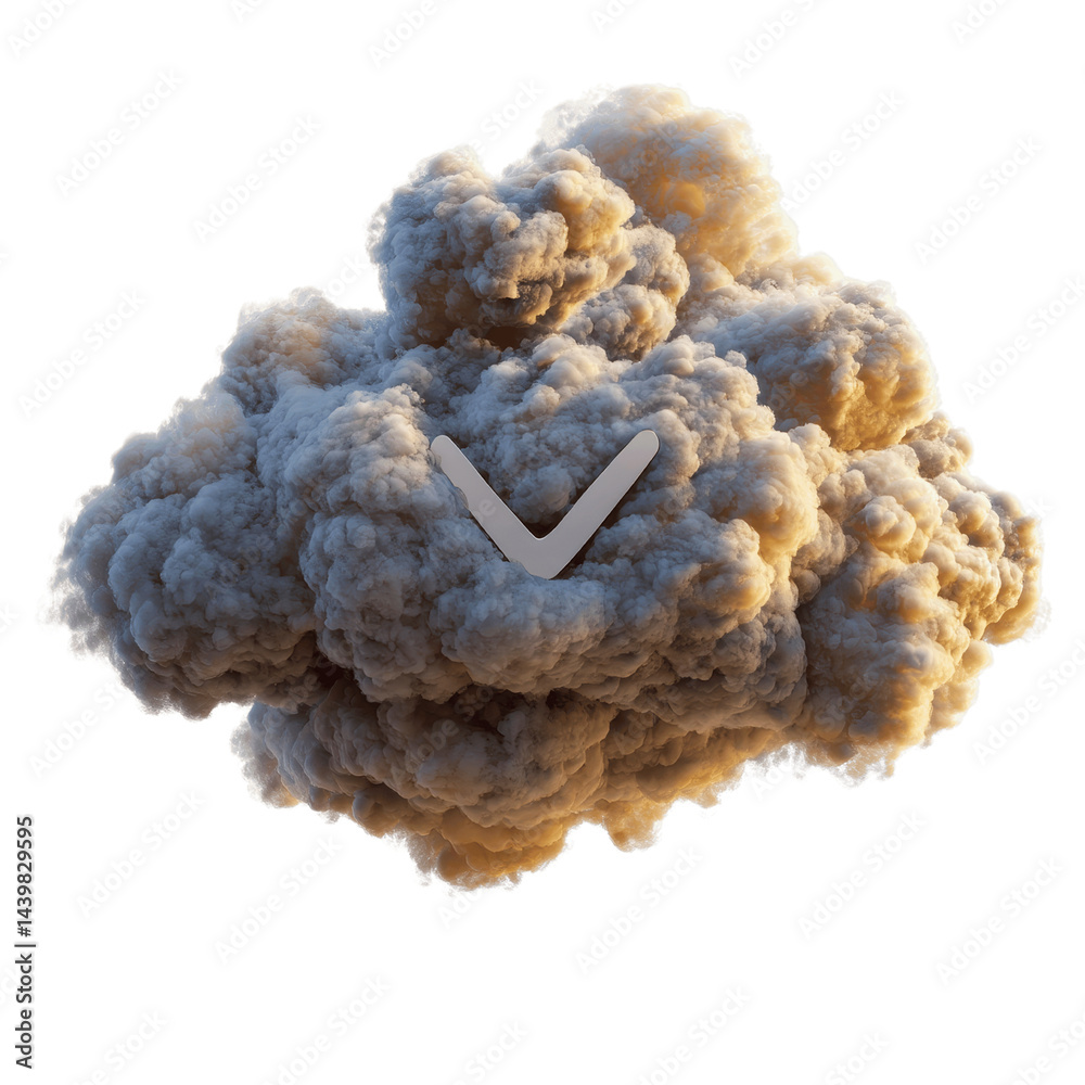 Approval Confirmed Abstract Smoke Cloud with Checkmark Approval Confirmed Abstract Smoke Cloud with Checkmark