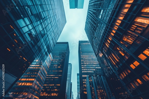 Urban Skyscrapers at Dusk (1)