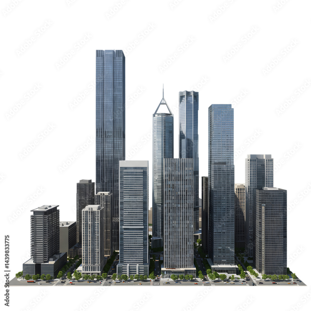Obraz premium Skyscrapers create a modern metropolis view