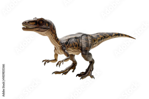 The World of Velociraptors: Insights into Their Hunting Skills Isolated On White Background
