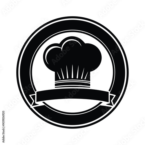Abstract Chef Hat Vector Icon