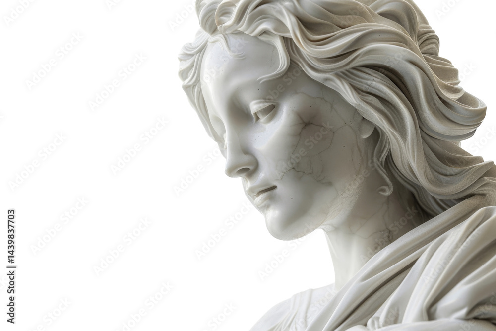 Fototapeta premium Understanding Virgo: Personality Traits and Characteristics Isolated On White Background