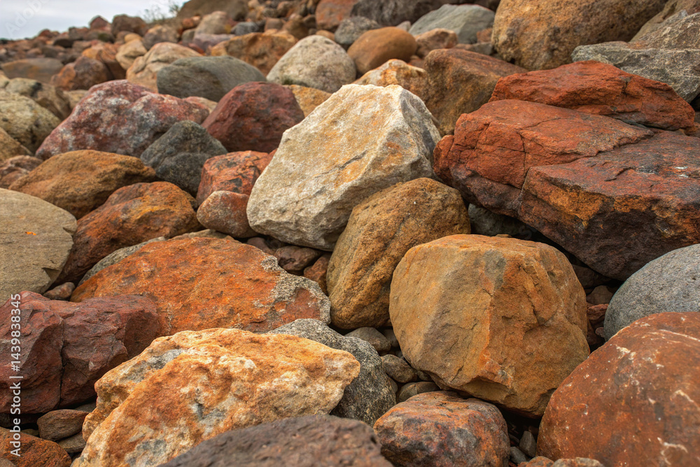Brown orange rusty grey stone rock granite background