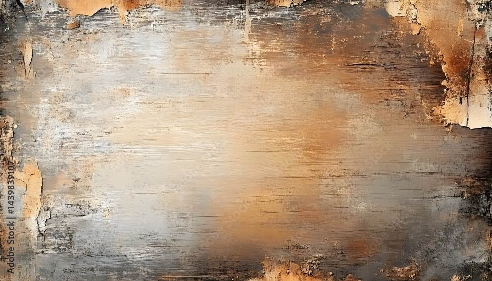 A rustic abstract art piece featuring weathered wood textures