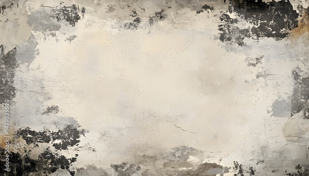 An abstract painting composed of different colors and textures