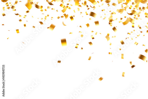 Gold confetti effect png, transparent background