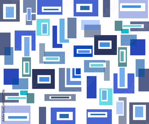 Shape texture decoration, pattern with the digital blue Concept