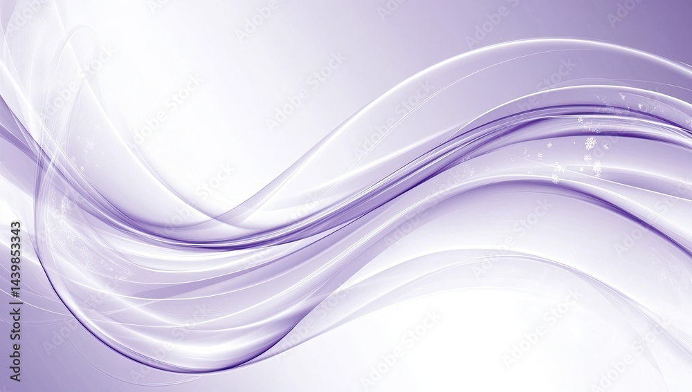 Obraz premium Soft purple and white flowing wave abstract art
