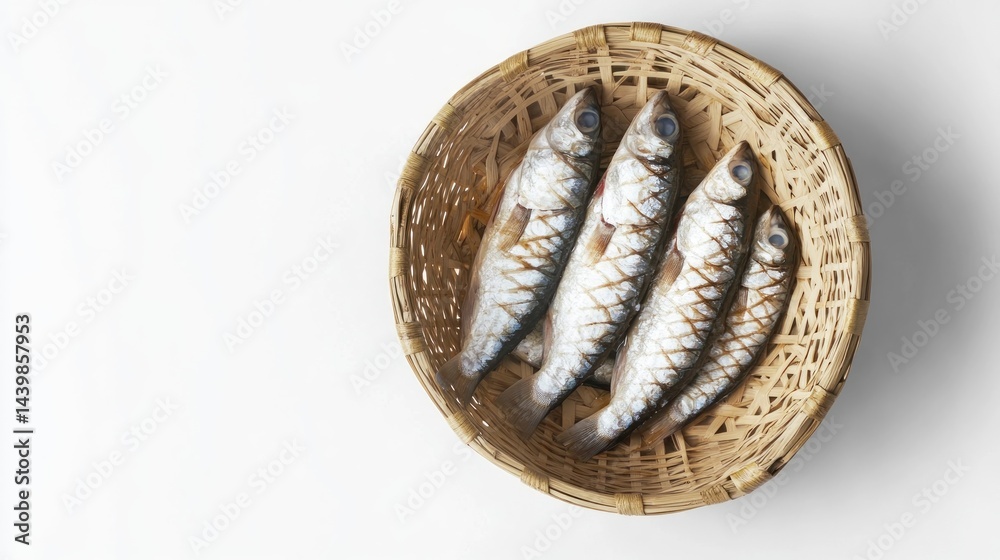 Fresh fish in a basket