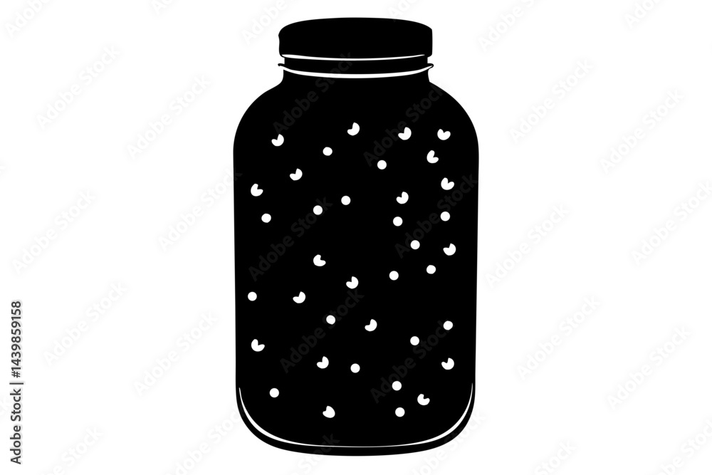 Black and white jar filled with seeds or pickles monochrome illustration, jar, filled jar, preserve, pickled, seed, seeds, black, white, black and white, monochrome, silhouette, vector, illustration Black and white jar filled with seeds or pickles monochrome illustration, jar, filled jar, preserve, pickled, seed, seeds, black, white, black and white, monochrome, silhouette, vector, illustration
