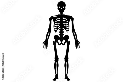 Anatomical skeleton vector illustration human anatomy science medical halloween decoration spooky, skeleton, anatomy, human, vector, illustration, medical, science, bone, spooky, halloween, death