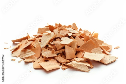 Enhancing Flavor: Using Wood Chips for Smoking Isolated On White Background