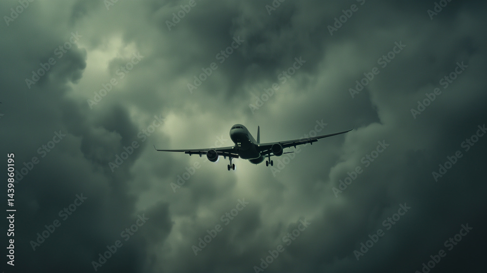 A commercial airplane climbs through the clouds, symbolizing progress and human ambition in aviation. A commercial airplane climbs through the clouds, symbolizing progress and human ambition in aviation.