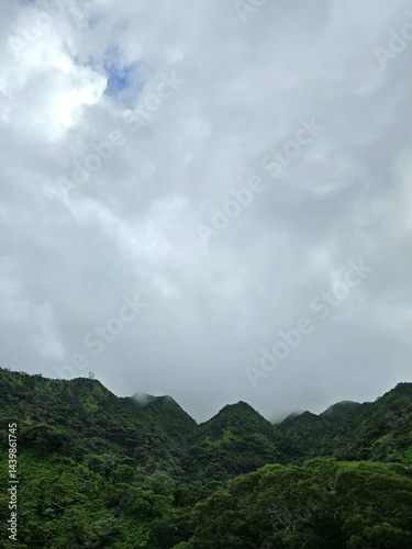 Wallpaper Mural clouds over the mountains Oahu Hawaii  Torontodigital.ca