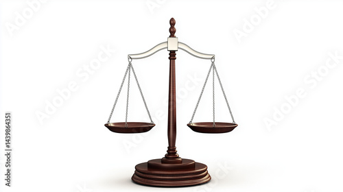 Symbol of justice represented by balanced scales